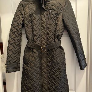 Cole Haan Women’s Quilted Jacket With Belt